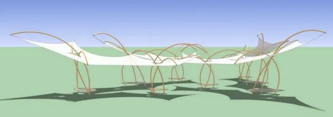 SketchUp Material Model: Stretch Film Landscape Texture Component-BIM WORLD