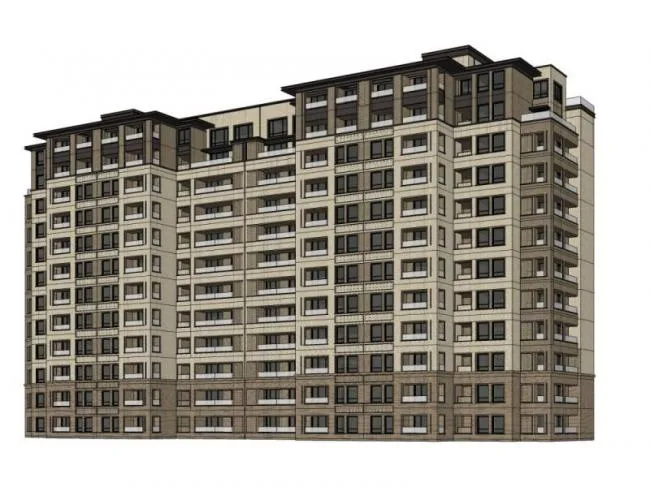 Sketchup Residential Model | High rise Residential Buildings, Modern Style