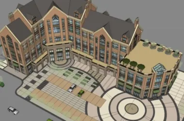 SketchUp Business Model: Designing a Multi-Story British-Style Commercial Building-BIM WORLD