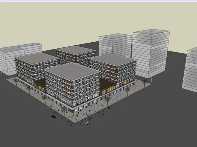 SketchUp Business Model: Designing a Modern Multi-Story Commercial Building