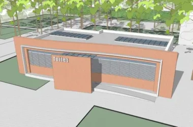 Modern Public Toilet Design in SketchUp Model-BIM WORLD