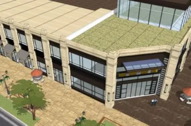 SketchUp Business Model: Multi-Story Neoclassical Commercial Street Design-BIM WORLD