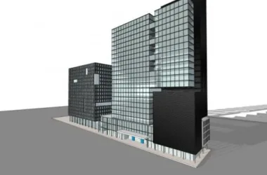 SketchUp Model of a Modern High-Rise Commercial Office Complex-BIM WORLD