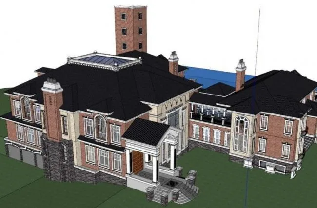Sketchup Villa Model | Stacked Villa, European Classical Style