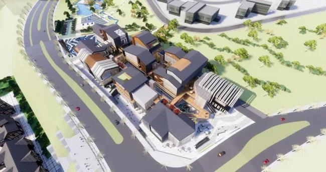 Sketchup Business Model | Multi story commercial building, modern style