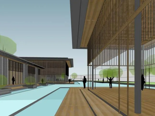 Sketchup Business Model | Clubhouse, Modern Chinese Style