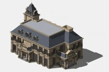 European-Style Classical Villa Model in SketchUp | Solo Villa Design-BIM WORLD