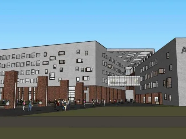 Sketchup School Model | Multi story University Architecture Institute, Campus Educational Architecture, Modern Style