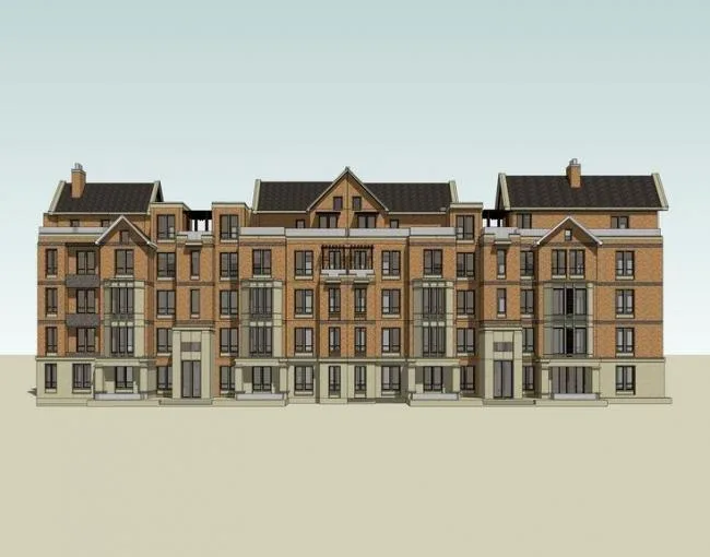 Sketchup Villa Model | Stacked Villa, British Classical Style