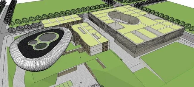 Sketchup Cultural Model | Multi story Museum, Modern Style, Cultural Architecture