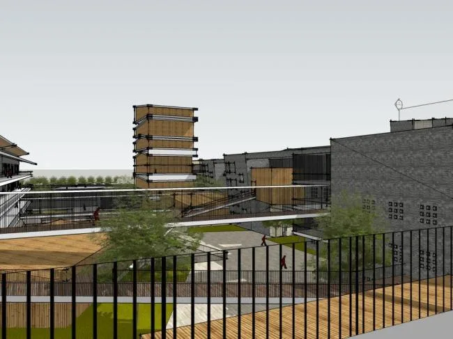 Sketchup School Model | Multi story School Campus, Educational Architecture, Modern Style
