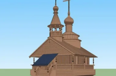 SketchUp Villa Model: Classic American Wooden Solo Villa Design-BIM WORLD