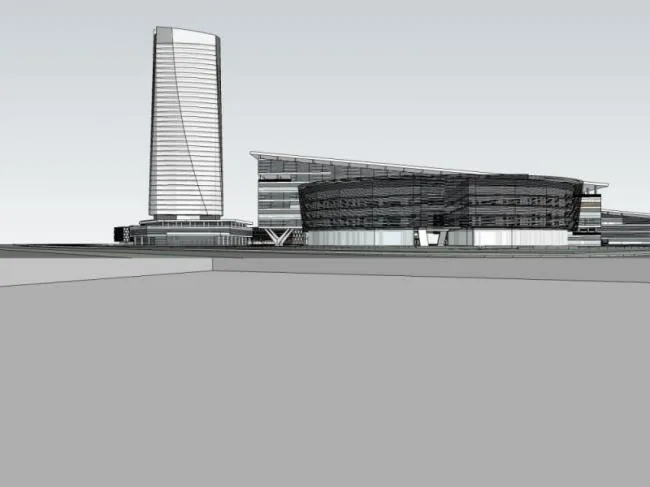 Sketchup Complex Model | Super high-rise commercial complex, office, hotel, modern style