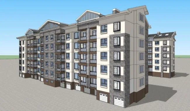 Sketchup Residential Model | Multi story Residential, Ground Floor Duplex, Ground Floor Commercial, Residential Building, Modern Chinese Style