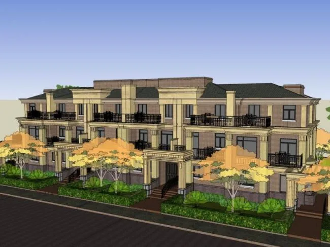Sketchup Villa Model | Townhouse, Classical Style