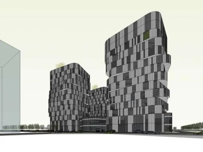 Sketchup Complex Model | Multi story High rise Complex, Office, Ground Floor Commercial, Hotel, Apartment, Modern Style