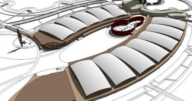 Sketchup Cultural Model | Multi story Exhibition Center, Cultural Architecture, Modern Style