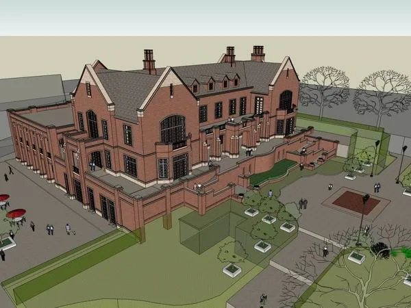 Sketchup Business Model | Multi story Entertainment Business Club, British Classical Style