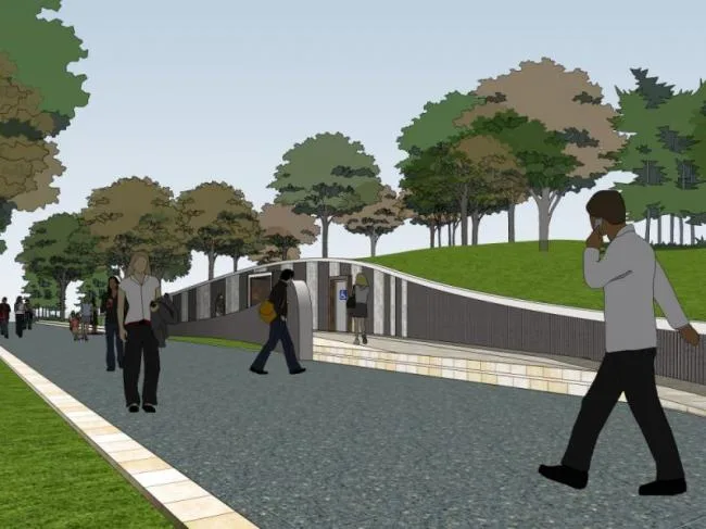 Sketchup Station Road Bridge | Public Toilet, Modern Style