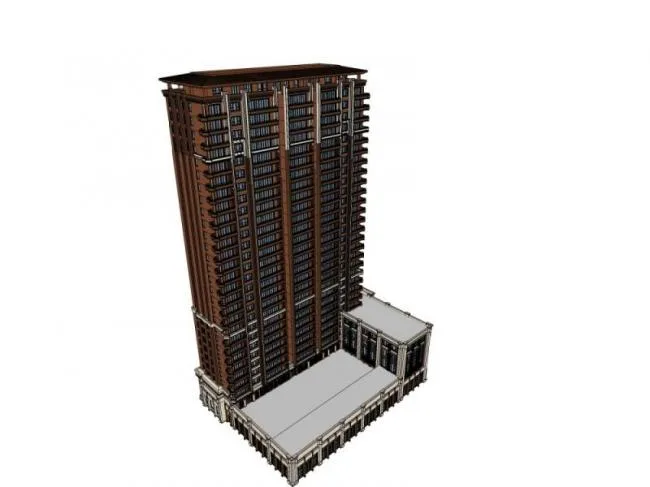 Sketchup Residential Model | High rise Residential Buildings, Residential Buildings, Classical Style