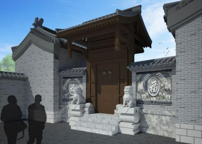 Sketchup Sketch Model | Hanging Flower Gate, Chinese Style, Sketch