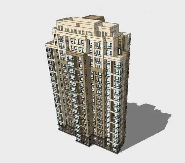 Sketchup Residential Model | High rise Residential Buildings, Neoclassical Style, Residential Buildings