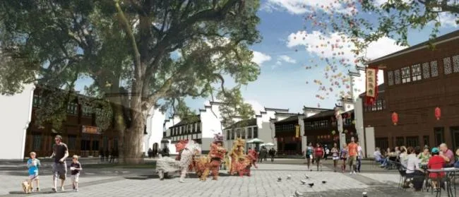 Sketchup Business Model | Commercial Street, Chinese Style
