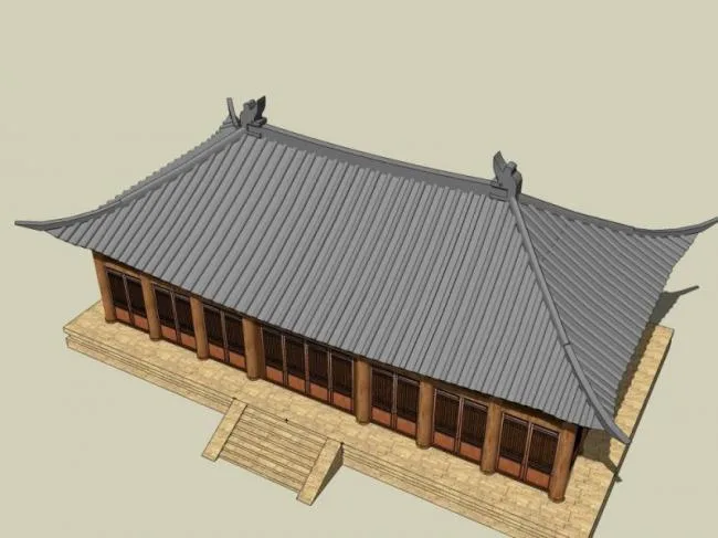 SketchUp Model of Multi-Story Ancient Chinese Architecture