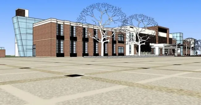 Sketchup Office Model | Multi-story Factory Office Building, Industrial, Modern Style