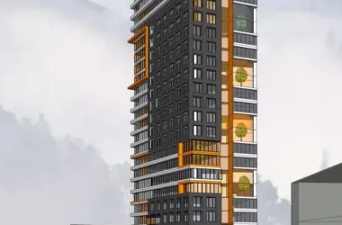 SketchUp Complex Model: Modern Commercial Complex with High-Rise Offices and Low-Rise Retail-BIM WORLD
