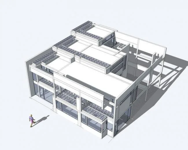 Sketchup Residential Model | Essenman Residence, Multi story Residence, Residential Building, Modern Style