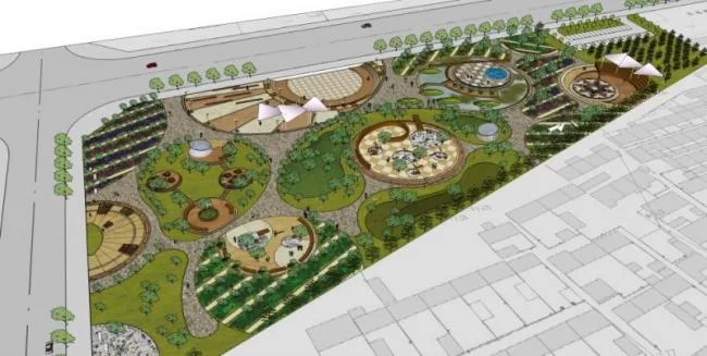 Sketchup Landscape Model | Garden Landscape, Modern Style