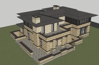 Classical Style Single-Family Villa Model in SketchUp-BIM WORLD