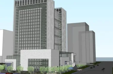 Modern High-Rise Office Model in SketchUp-BIM WORLD