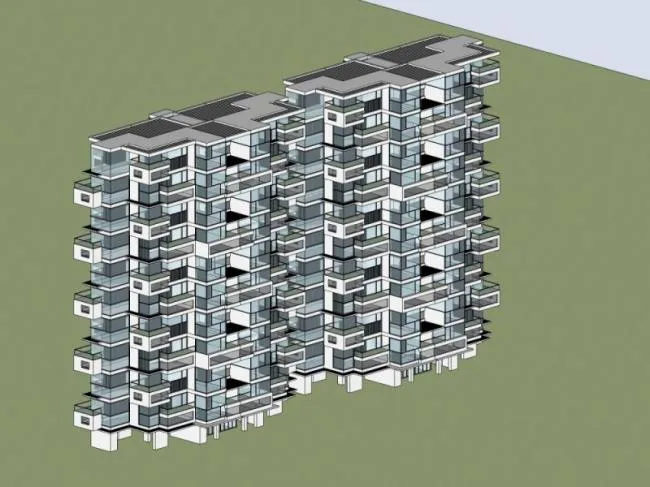 Modern High-Rise Residential Buildings | SketchUp Models for Contemporary Living