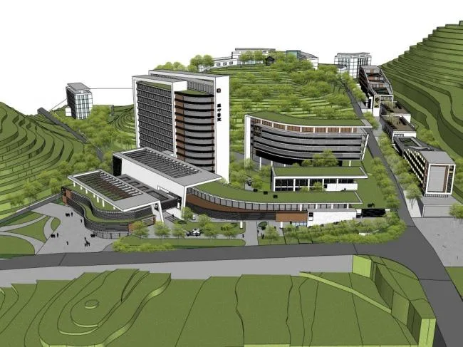 Sketchup Hospital Model | Multi story High rise Hybrid, Hospital, Medical Building, Modern Style