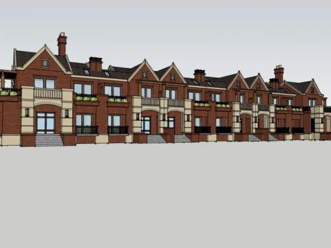 Sketchup Villa Model | Multi row Villa, Modern Style