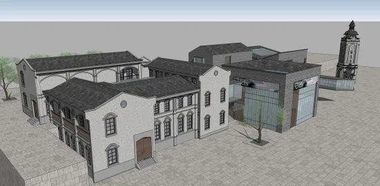 Sketchup Business Model | Multi story Club, Chinese Style