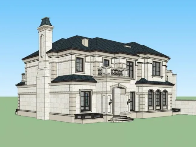Sketchup Villa Model | Solo Villa, Modern Style