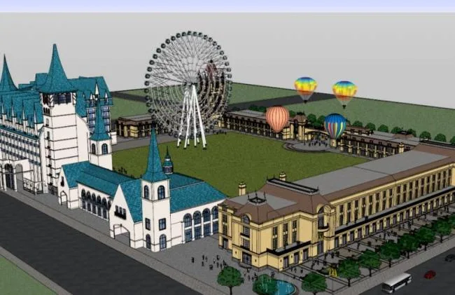 Sketchup Cultural Model | Multi story amusement park, cultural architecture, classical style