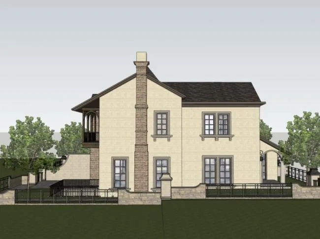 Sketchup Villa Model | Double Split Villa, French Style
