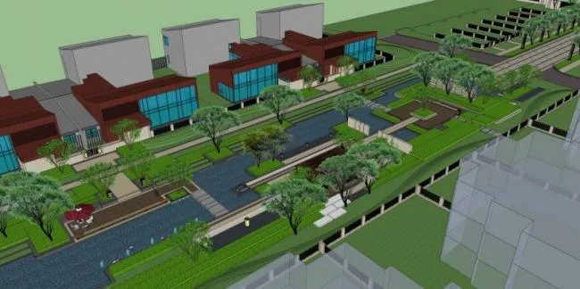 Sketchup Residential Model | Multi story Residential Area, Modern Style
