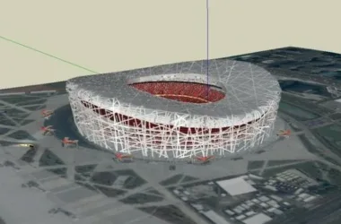 Multi-Story Modern Gymnasium Model Inspired by the Bird's Nest Design-BIM WORLD