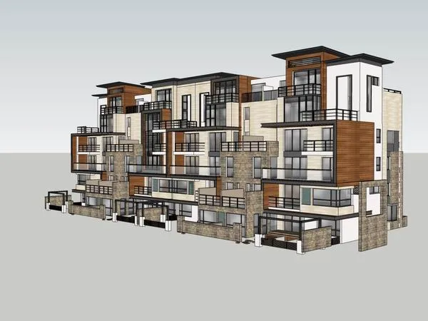 Sketchup Villa Model | New Asian Villa, Modern Style