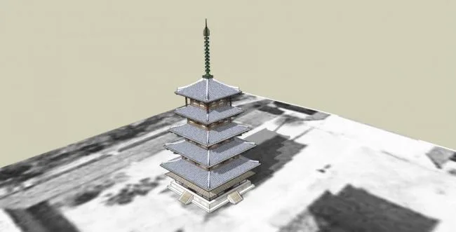 Sketchup Ancient Architecture Model | Tower, Temple, Multi story, Chinese Style, Ancient Architecture