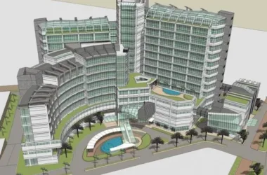 Modern Multi-Story High-Rise Hybrid Hospital Model in SketchUp – Philippine Obstetrics Medical Building-BIM WORLD