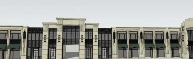 Sketchup Residential Model | Super high-rise residential and ground floor commercial, Western classical style