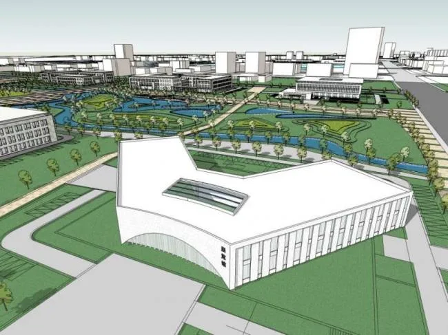 Sketchup Cultural Model | Multi story Exhibition Hall, Cultural Architecture, Modern Style