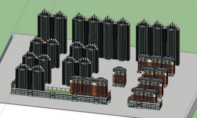 Sketchup Residential Model | High rise Residential Area, Modern Style