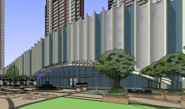 Sketchup Residential Model | High rise residential complex, modern style, residential building